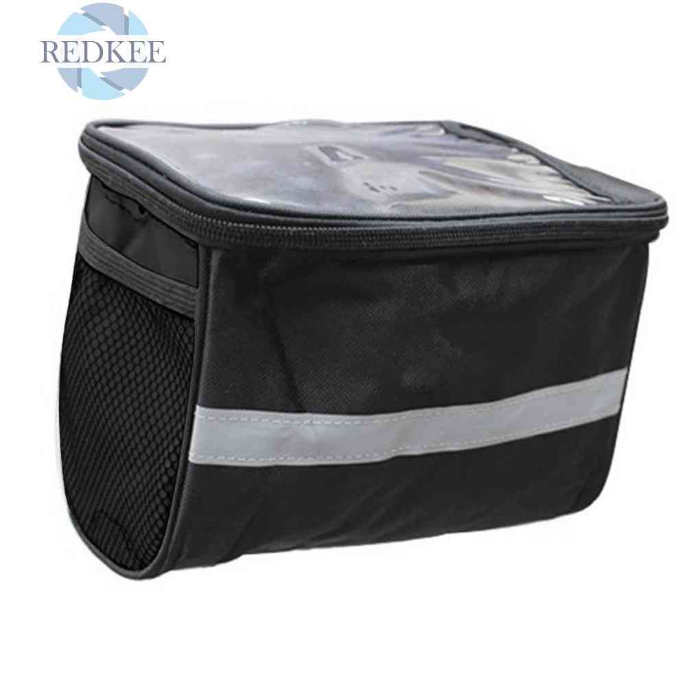 Túi Đựng Đồ Gắn Tay Lái Xe Đạp Với Dải Phản Quang Tiện Dụng