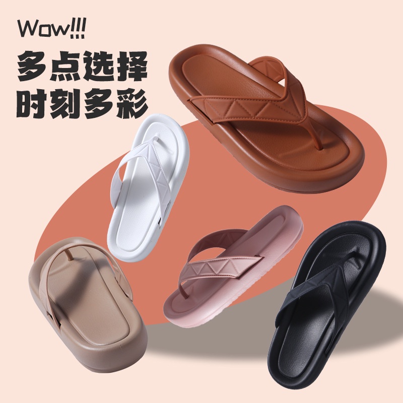 ISAHINI dép nữ giày sandal dép bánh mì dép nữ dép đi trong nhà đế mềm chống trượt 21Z23051504