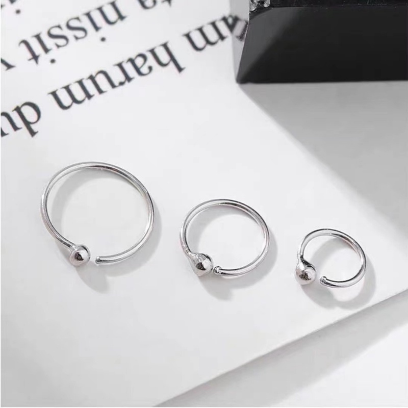 Khuyên Tai Bạc Phong Cách Hàn Quốc Đơn Giản Dễ Tẩy Trang Cho Nữ