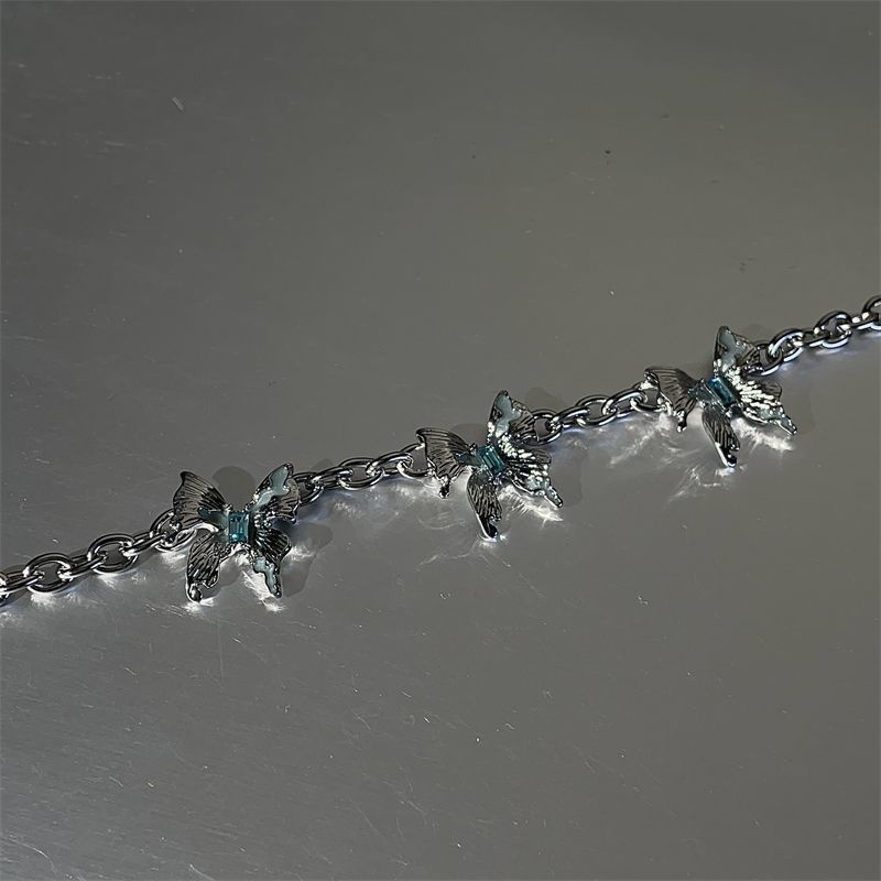 Vòng Tay Hình Bướm Đính Đá zircon Phong Cách Hàn Quốc Sang Trọng Cho Nữ