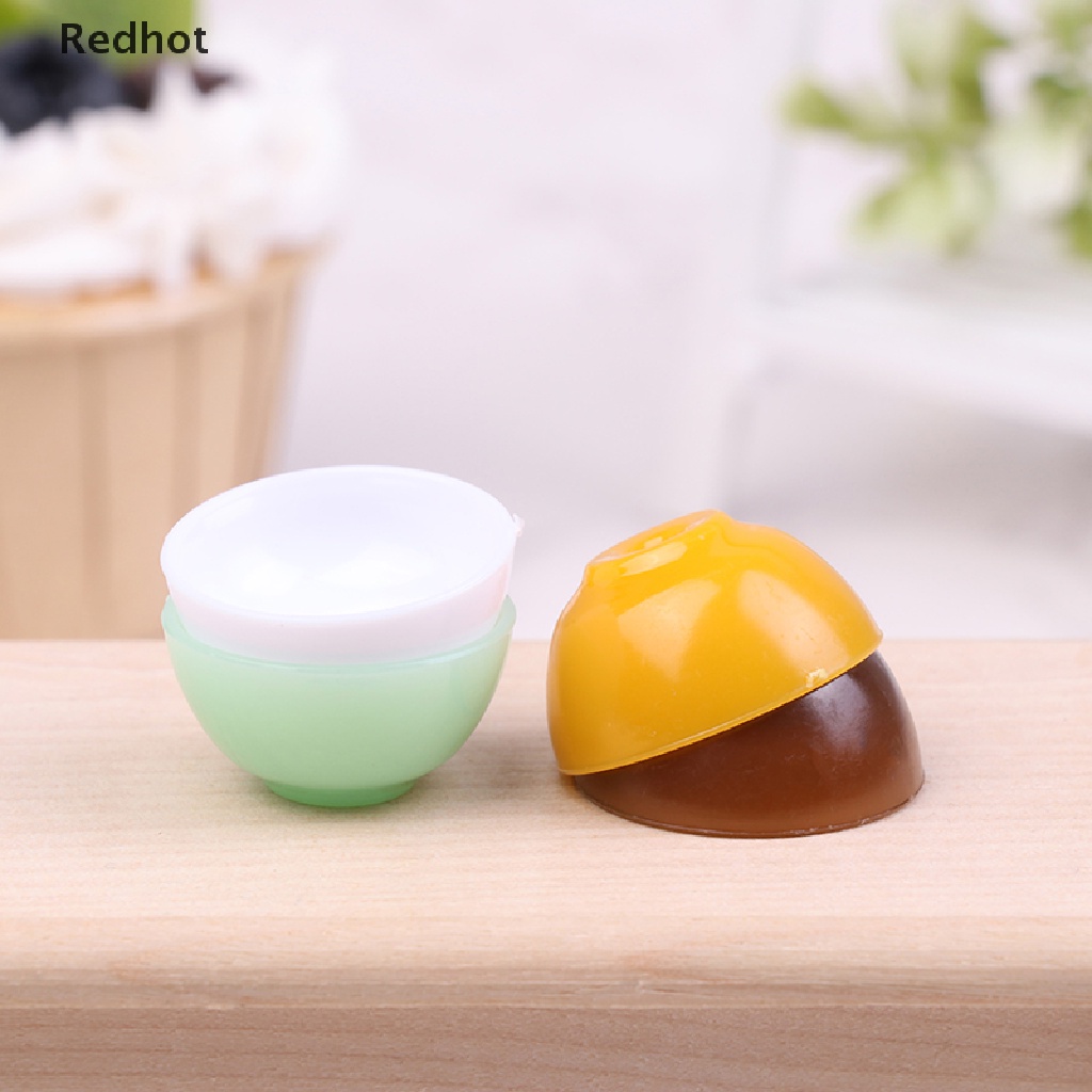 Bộ 4 Tô Chén Ăn Cơm Đồ Chơi Màu Sắc Trang Trí Nhà Búp Bê