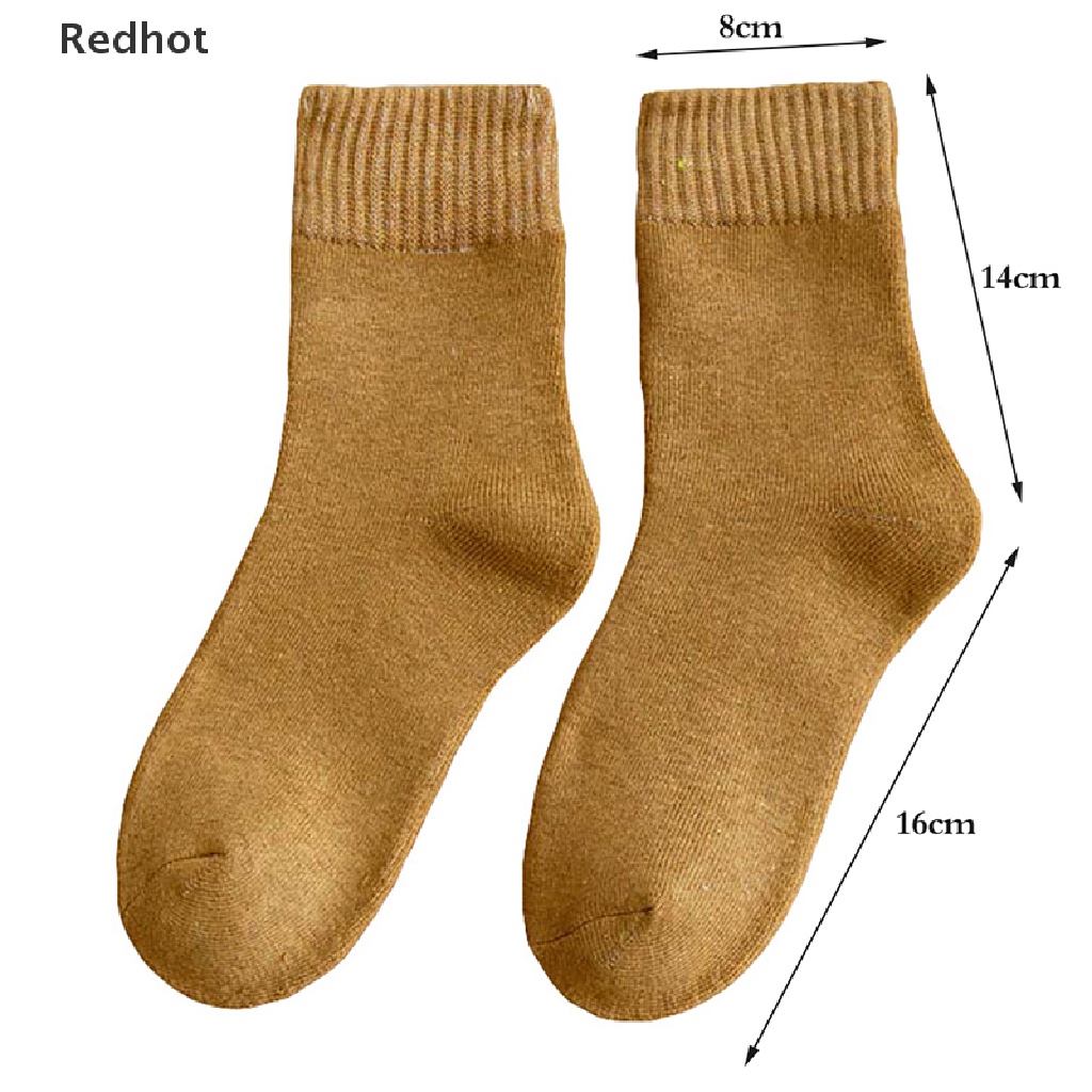1 Đôi Tất Len Dày Giữ Ấm Màu Trơn Thời Trang Mùa Đông Dành Cho Nữ