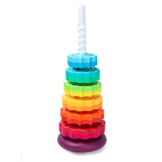 Rainbow Tower Stack đồ chơi Spin Spin Tower Builds Stack Ring cho trẻ em