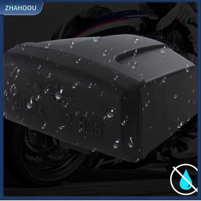 ☃Nhà Cửa☃ Bộ Sạc Điện Thoại Nhanh Cổng Usb Kép Chống Nước Gắn Kính Chiếu Hậu Xe Máy Thông Dụng