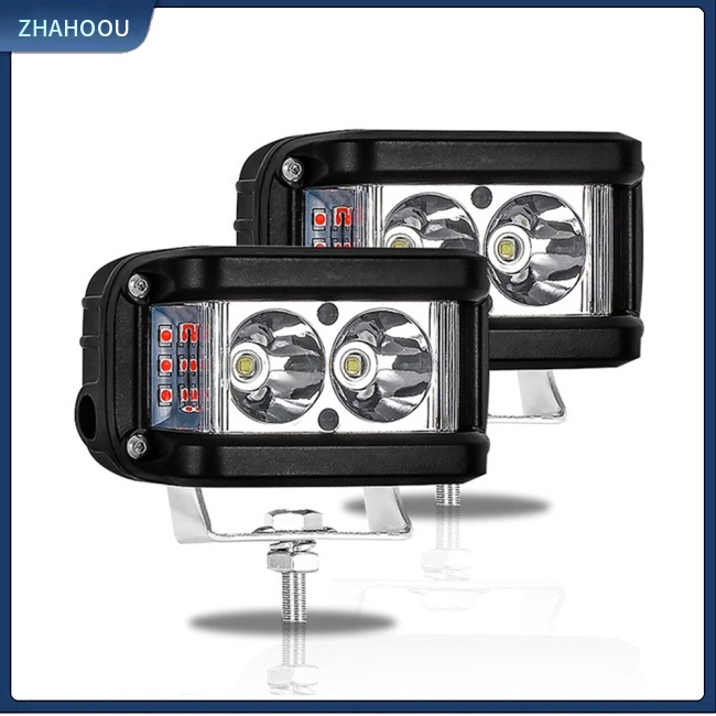 ☃Nhà Cửa☃ Set 2 Đèn Pha Led 3 Mặt 42w Cảnh Báo Ban Ngày Chuyên Dụng Cho Xe Mô Tô
