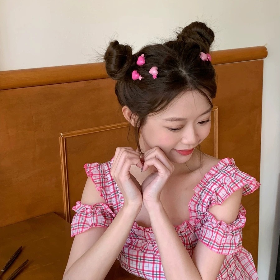Set 6 Kẹp Tóc Trái Tim Xinh Xắn Cho Nữ