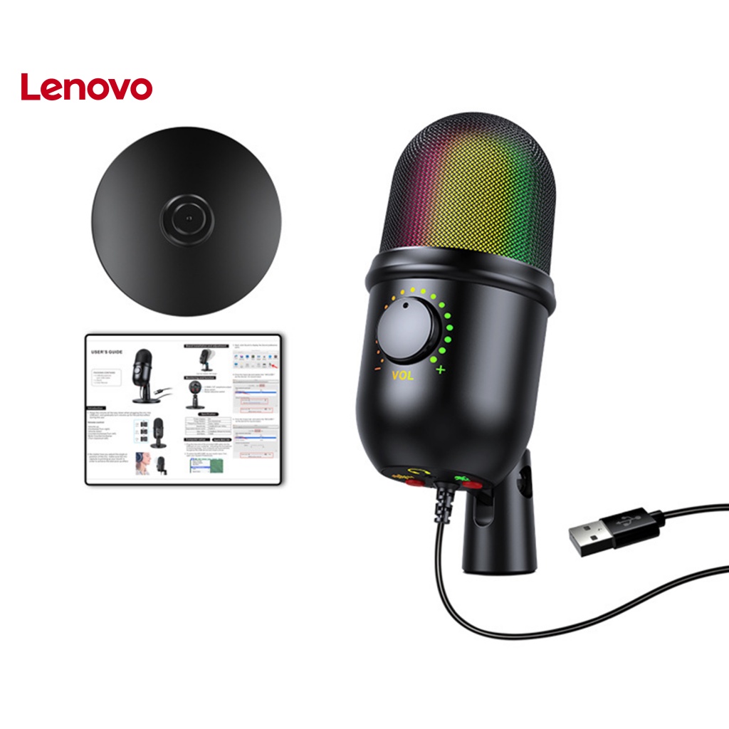 1 Bộ Micro Cắm Và Sử Dụng Trực Tiếp Với Hiệu Ứng Ánh Sáng RGB Hình Trái Tim