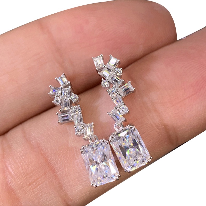 Bông Tai Đính Đá Zircon Thời Trang Dành Cho Nữ