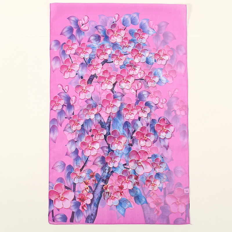 Khăn Quàng Cổ Chiffon 150-50cm In Họa Tiết Hoa Nhiều Màu Sắc Thời Trang Xuân Hè Cho Nữ