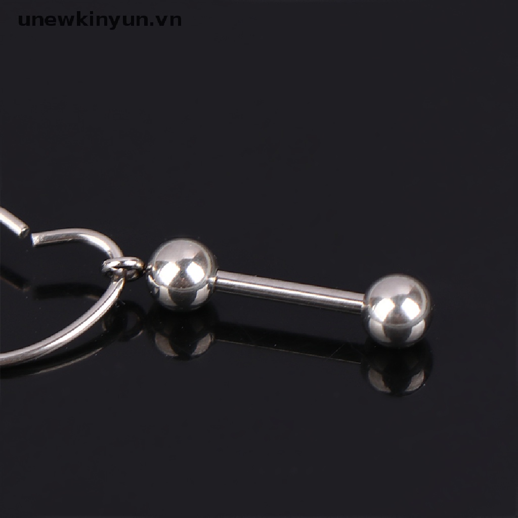 Uu Khuyên Tai Dây Xích Bằng Thép Không Gỉ Hình Trái Tim Conch Helix Punk Cho Nữ