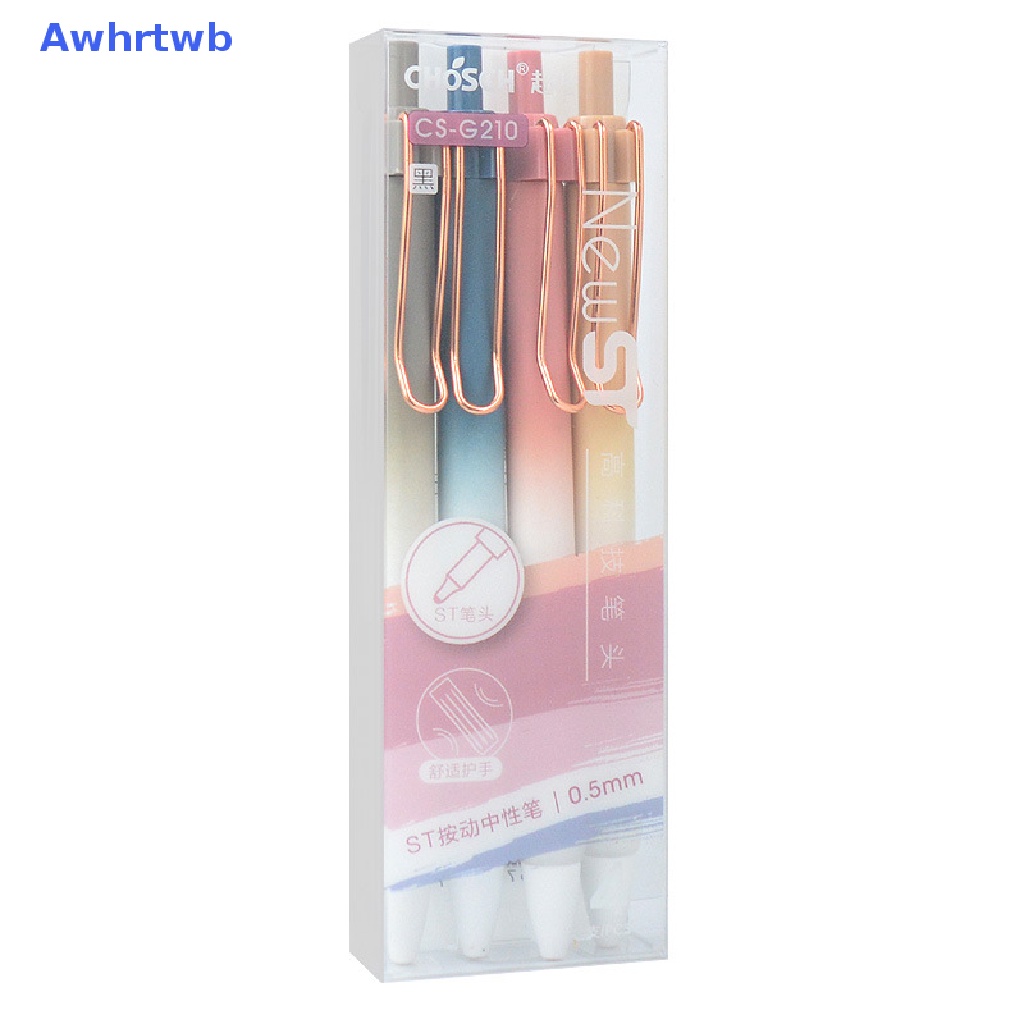 Set 4 Bút Bi Mực Đen Ngòi 0.5mm Có Thể Thu Gọn Tiện Dụng Cho Học Sinh / Văn Phòng Mới