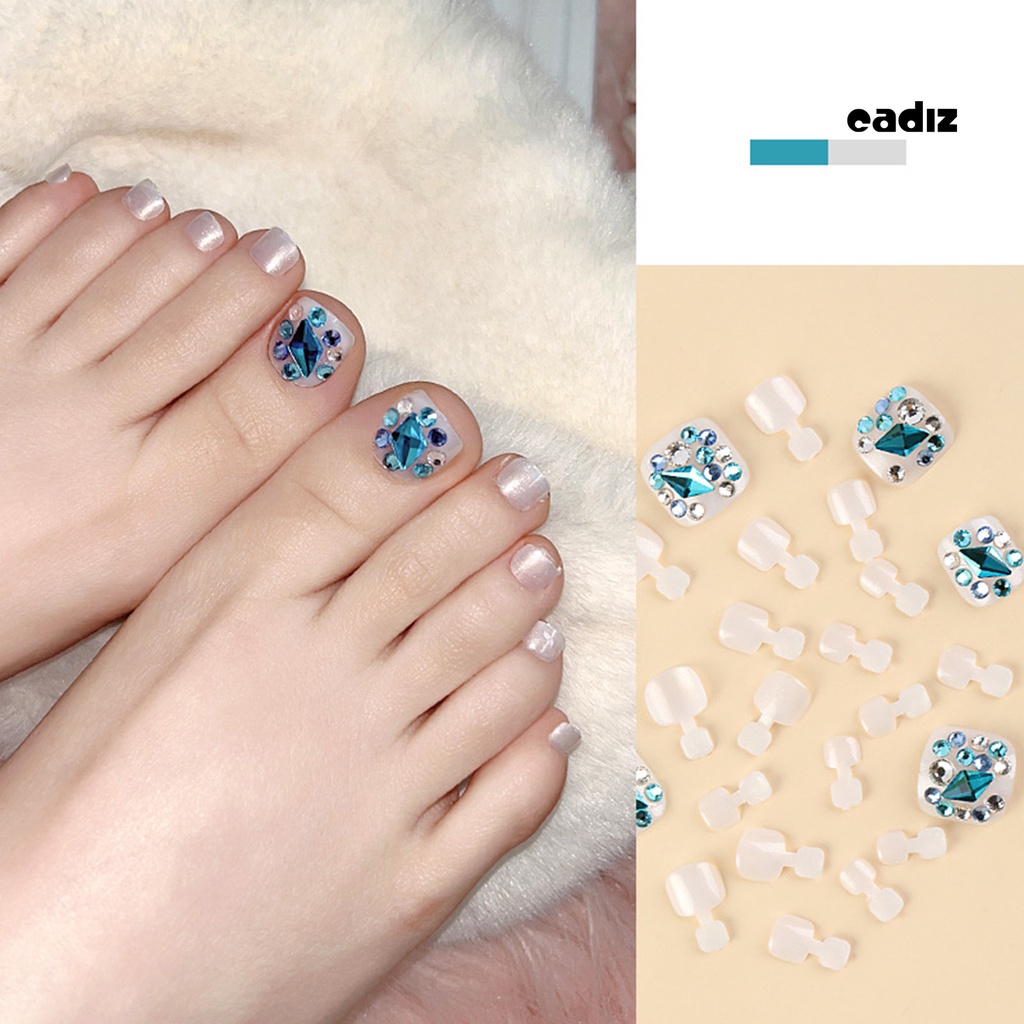 1 Bộ Móng Chân Giả Có Độ Bóng Cao Lấp Lánh Thời Trang Mùa Hè