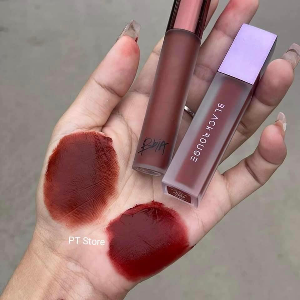 Son kem A12 25 39 đỏ nâu BIAA hàng handmade nắp bạc chất son lì mịn môi lên màu chuẩn