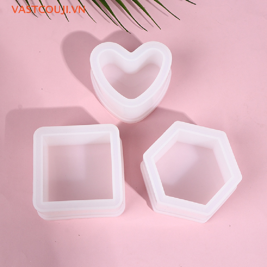 Khuôn Silicon Làm Chậu Cây Hình Đa Giác DIY