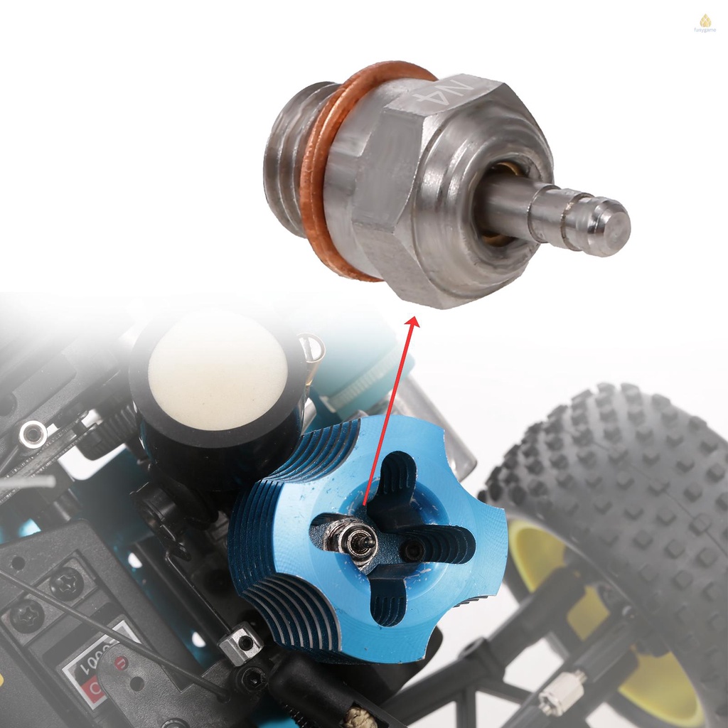 Bộ 5 Cái Nút Thép Cắm N3 Phát Sáng Cho Động Cơ Xe Tải Điều Khiển Từ Xa Redcat Hsp Hpi