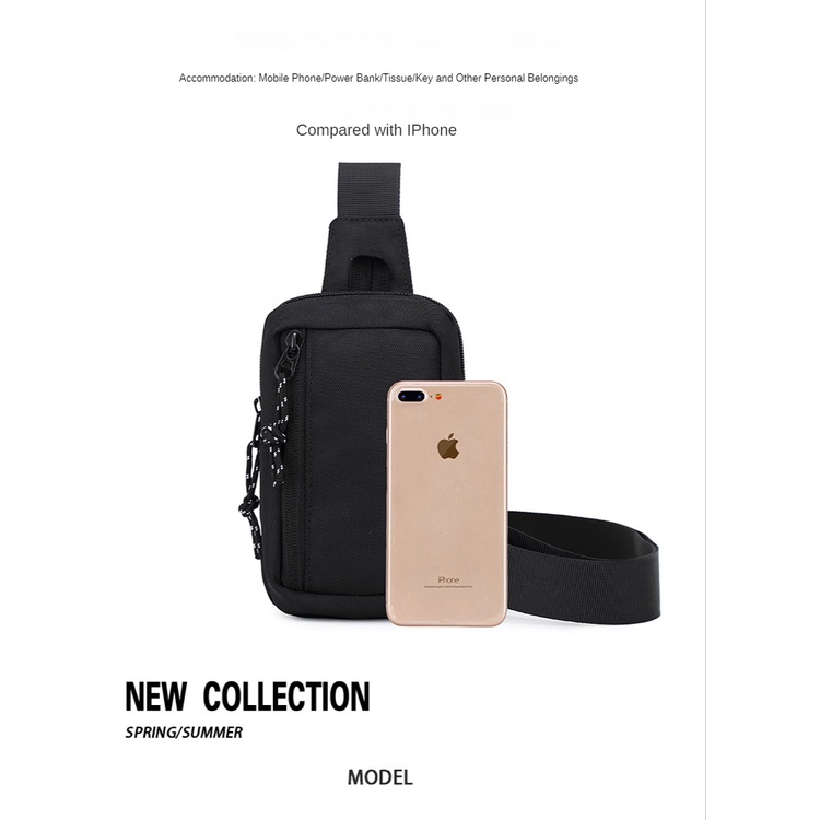 Túi đeo chéo điện thoại Mini ICONZERO dành cho nam Túi đeo chéo Mini thời trang Túi đeo chéo nhỏ đơn giản dành cho nam