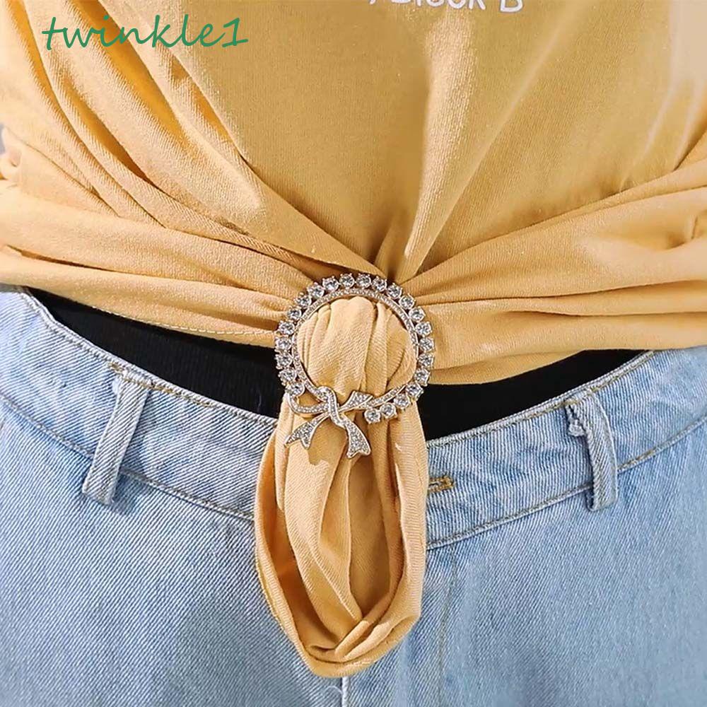 Khóa Cài Khăn Choàng Ba Vòng Tròn / Vuông Thời Trang Thanh Lịch