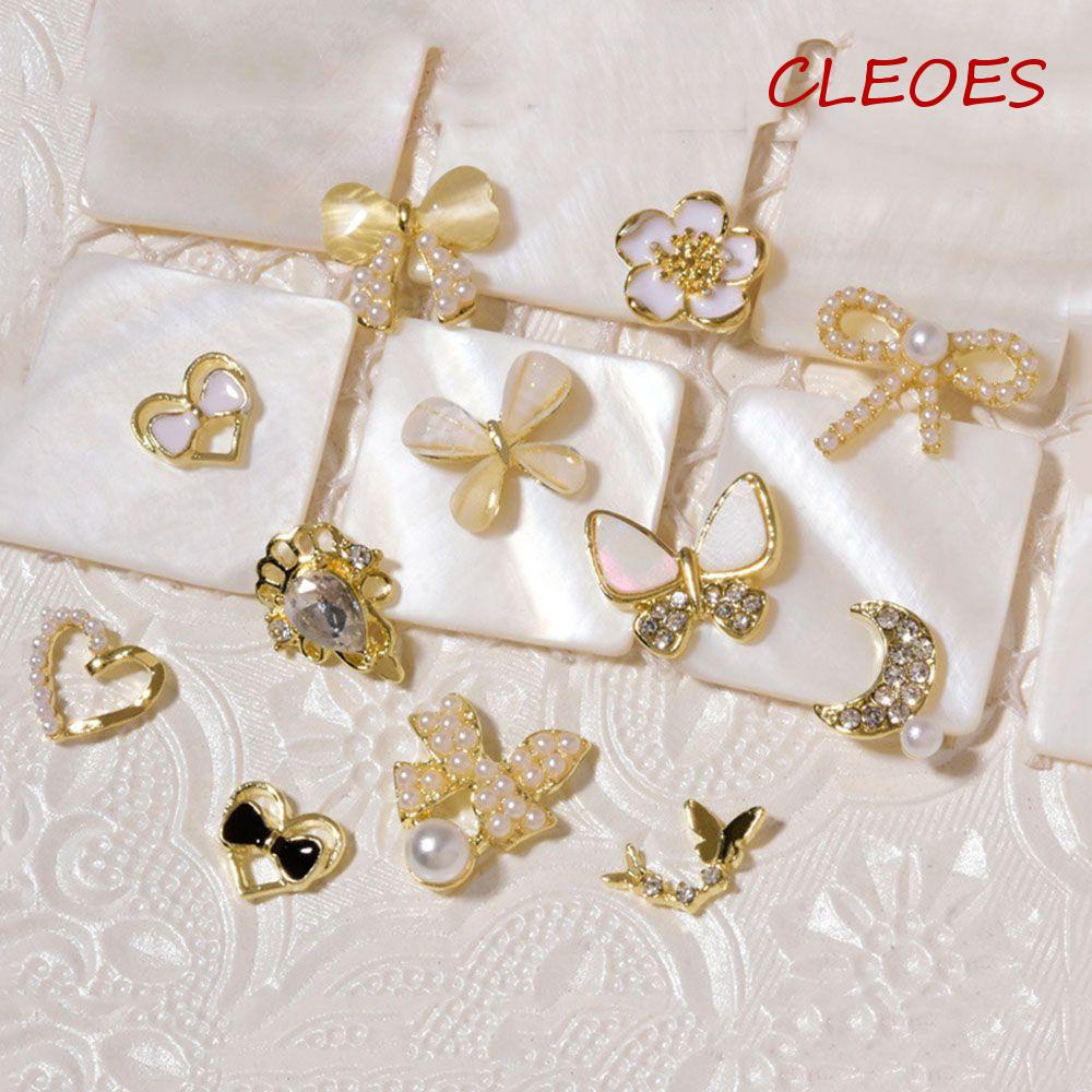 Hình Dán Móng Tay CLEOES|Phụ Kiện Trang Trí Móng Tay DIY Hình Nơ Hoa Xinh Xắn