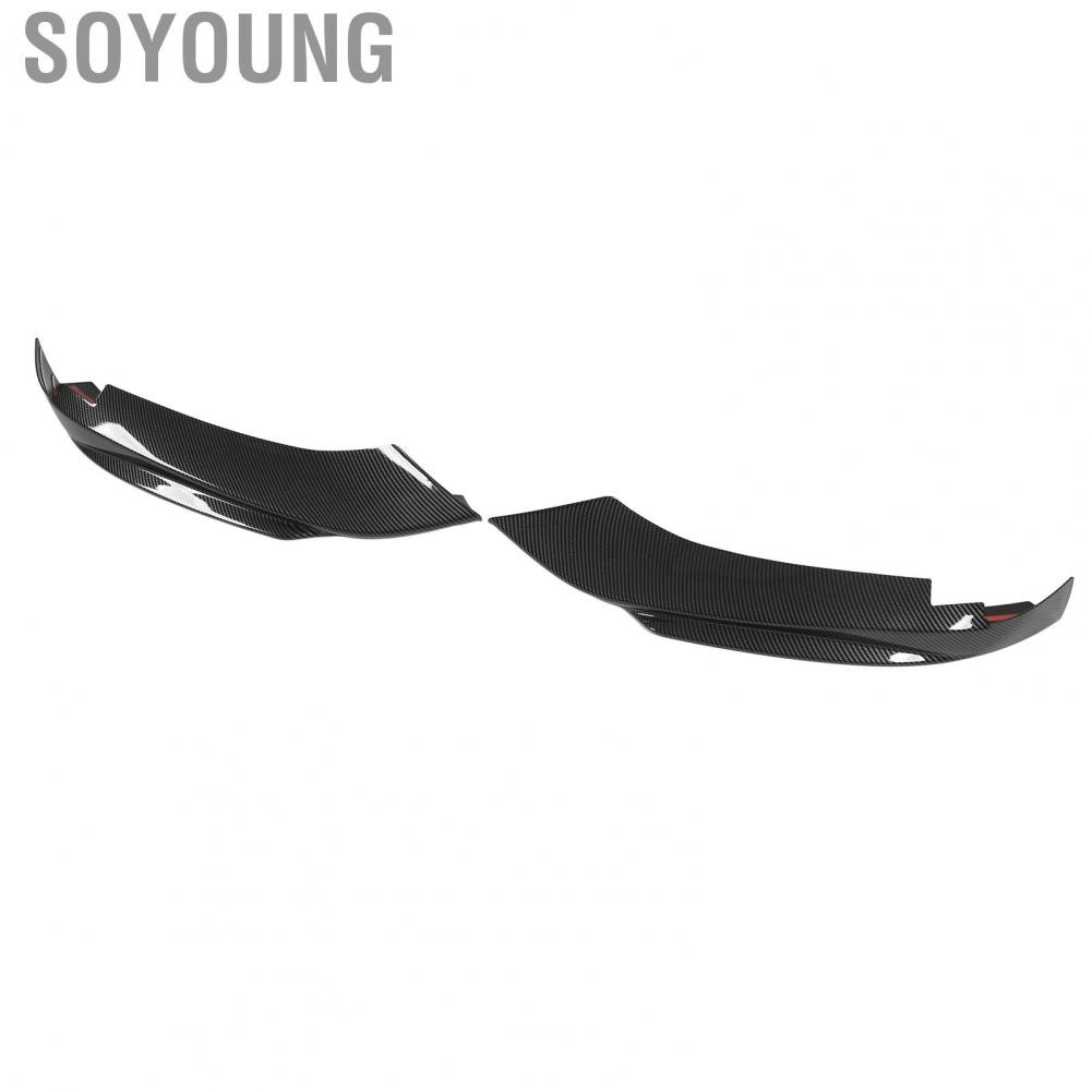 Soyoung Front Bumper Lip Wing Spoiler Long Durability Exquisite Craftsmanship Carbon Fibre Style for Vehicle