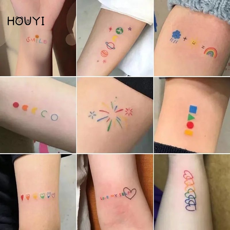 Hình Xăm Dán Tạm Thời Họa Tiết Hoa Đơn Giản