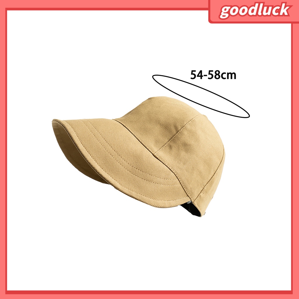 Mũ Chống Nắng Cotton Pha Mềm Mại Chống Tia UV Có Dây Rút Vành Rộng Có Thể Điều Chỉnh Được