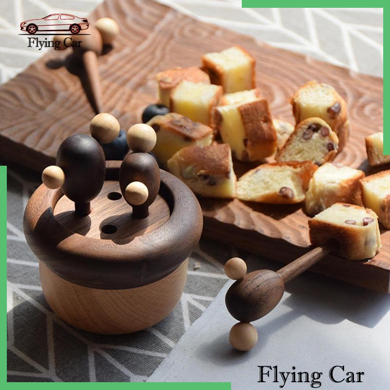 Nĩa Ăn Trái Cây Bằng Gỗ Dễ Thương Lzdjfmy2