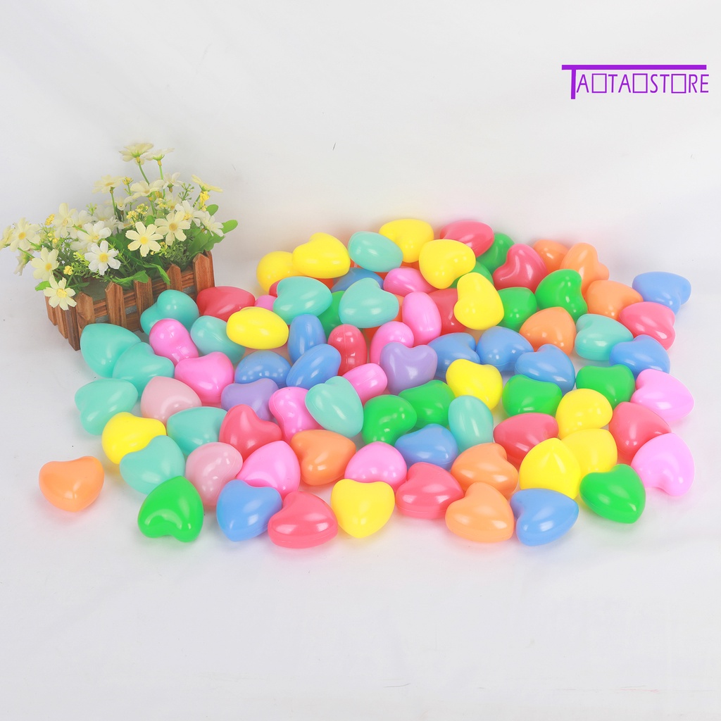 Set 100 Quả Bóng Nhựa Không BPA Nhiều Màu Sắc Hình Ngôi Sao / Trái Tim Luyện Tập Trong Nhà / Ngoài Trời Thoải Mái Cho Bé