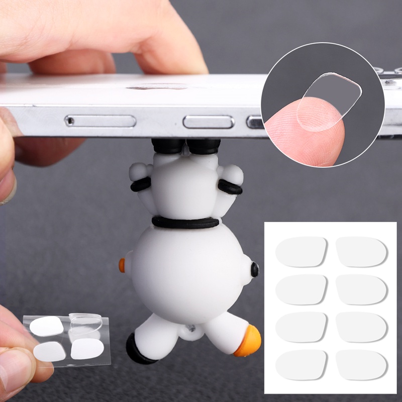 Set 1 / 10 Tấm Dán Hai Mặt Trong Suốt Chống Thấm Nước Trang Trí Cho Búp Bê