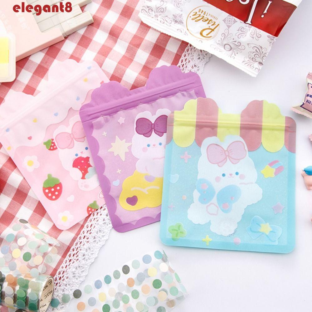 Túi Đựng Bánh Quy Trong Suốt Họa Tiết Gấu Thanh Lịch