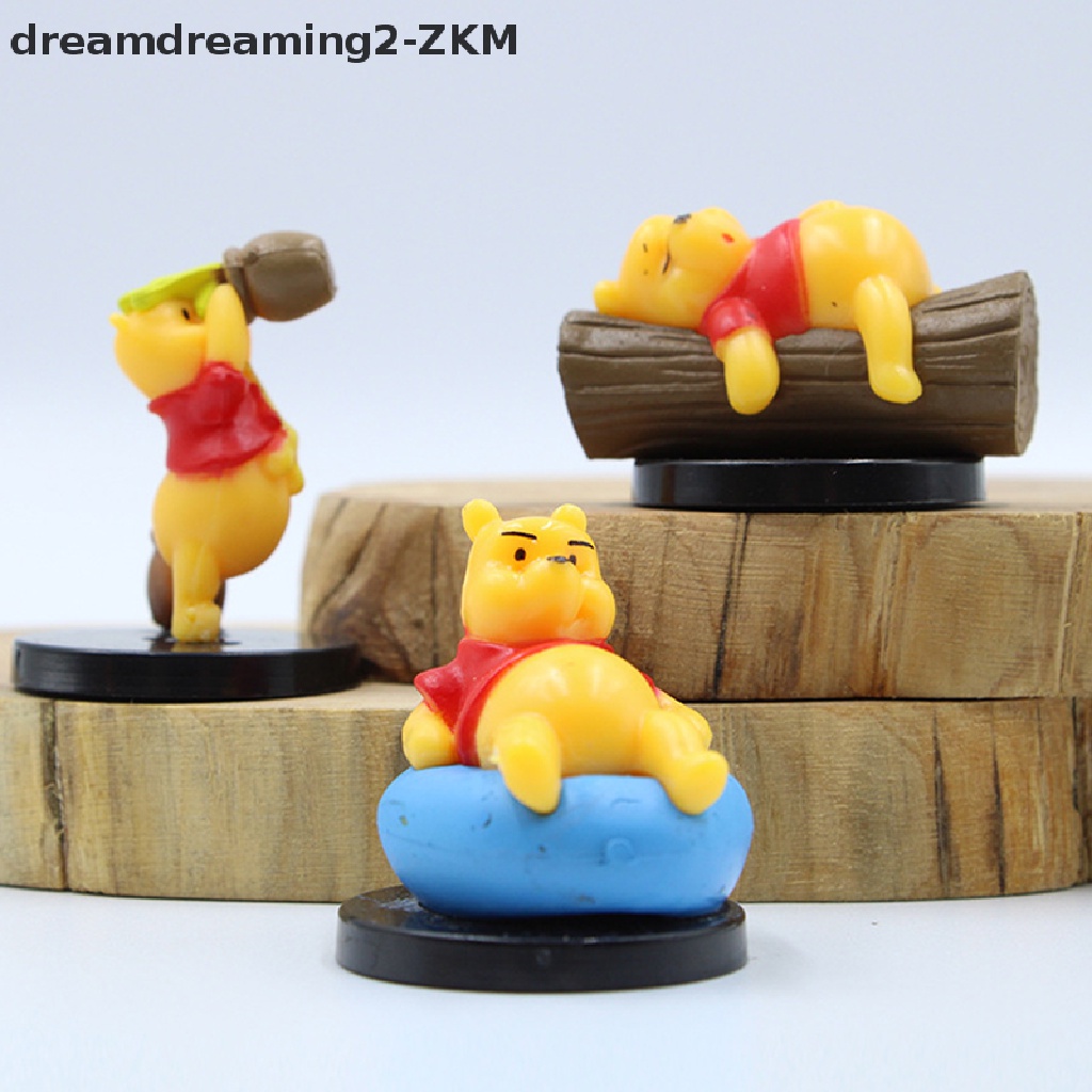 DISNEY Set 7 Mô Hình Nhân Vật Hoạt Hình Winnie The Pooh Bằng PVC