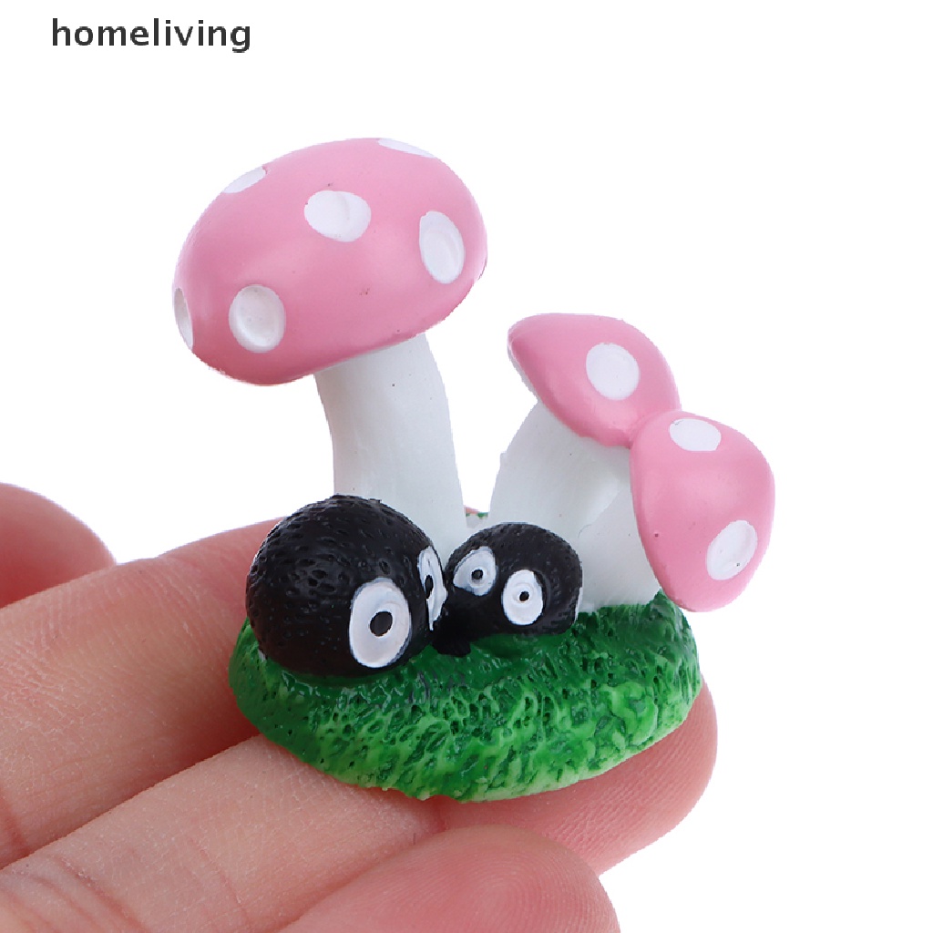 Đồ trang trí Nấm Hoạt Hình Mini Bằng Nhựa Resin Trang Trí Tiểu Cảnh