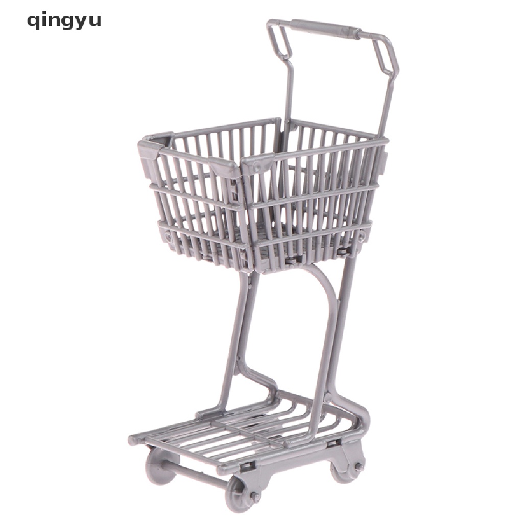 Mô Hình Xe Đẩy Mua Sắm Mini Thời Trang Cho Nhà Búp Bê