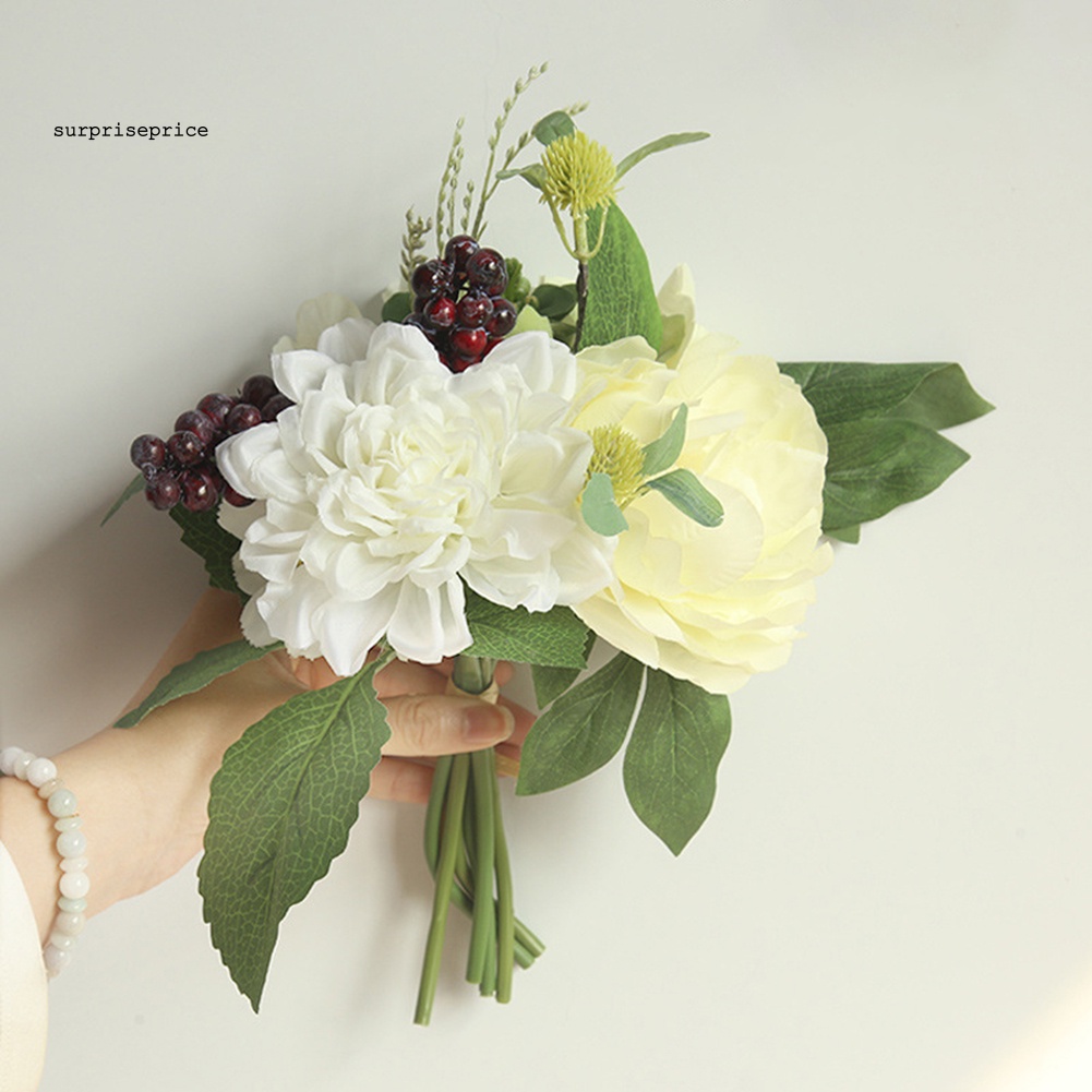 1 Bó Hoa Dahlia Nhân Tạo Dùng Cho Trang Trí Tiệc Cưới, Sân Khấu