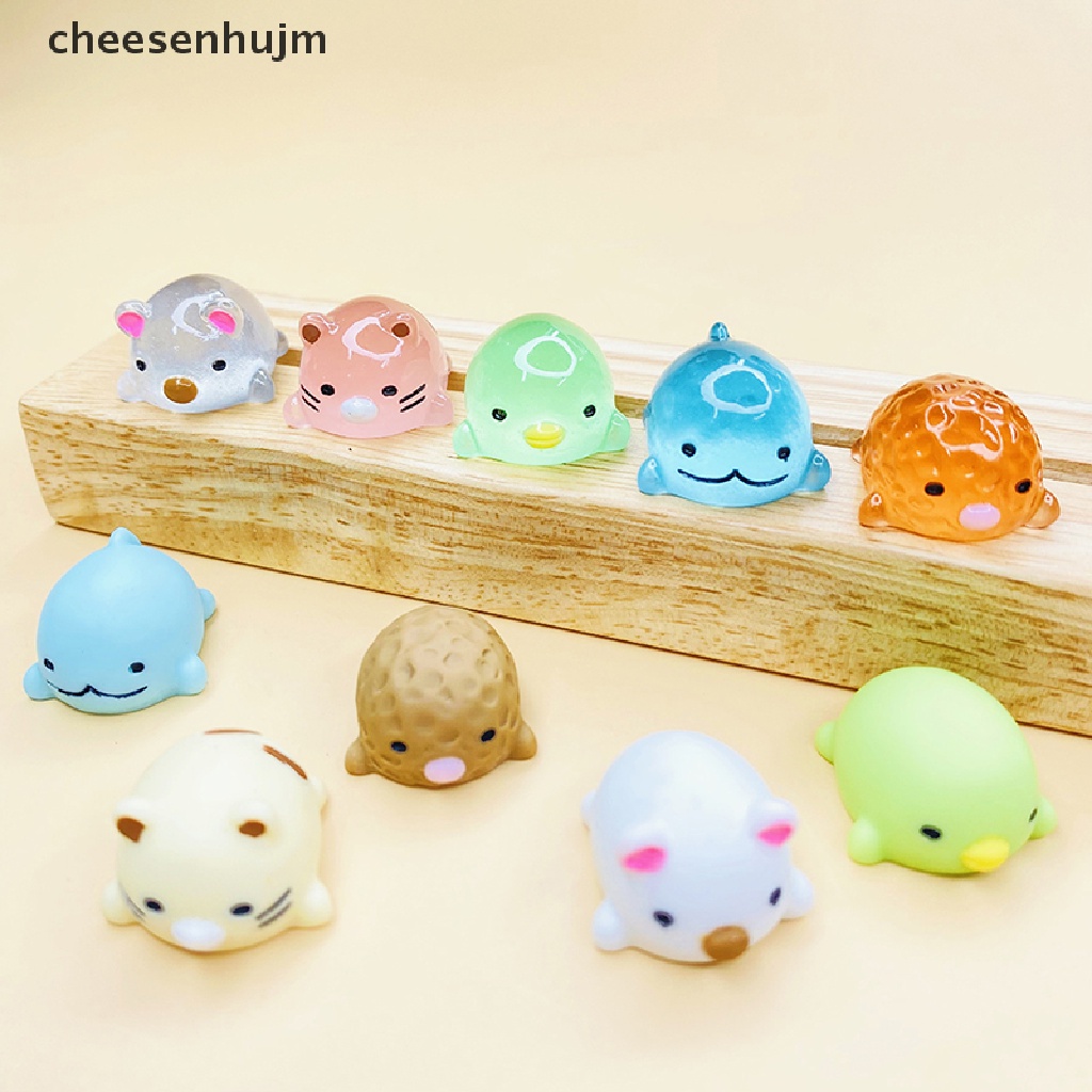 Set 2 Chú Vịt Mini Bằng Nhựa Phát Quang Trang Trí Tiệc Giáng Sinh