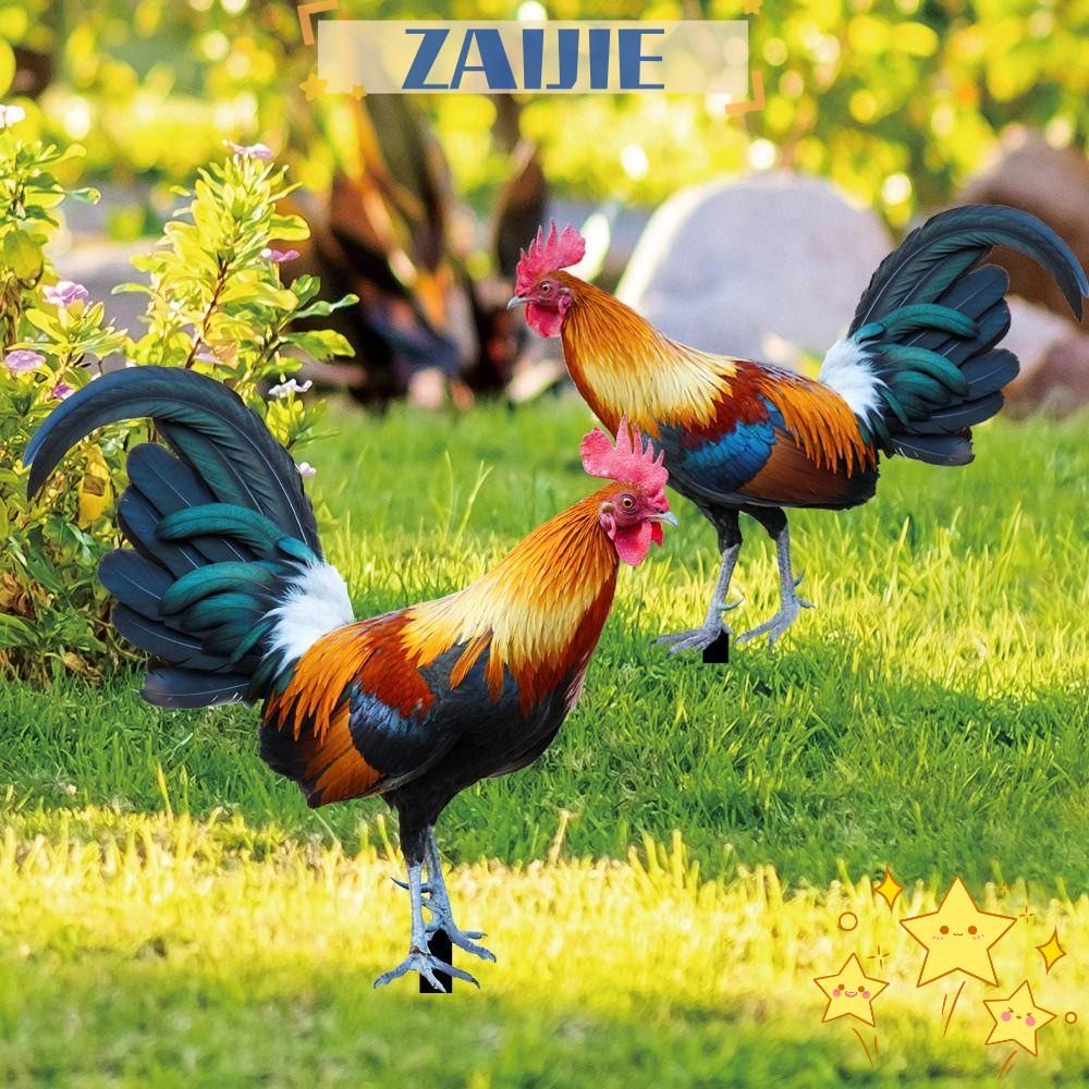 Mô Hình 24 Con Gà Trống Bằng Acrylic Độc Đáo Trang Trí Sân Vườn