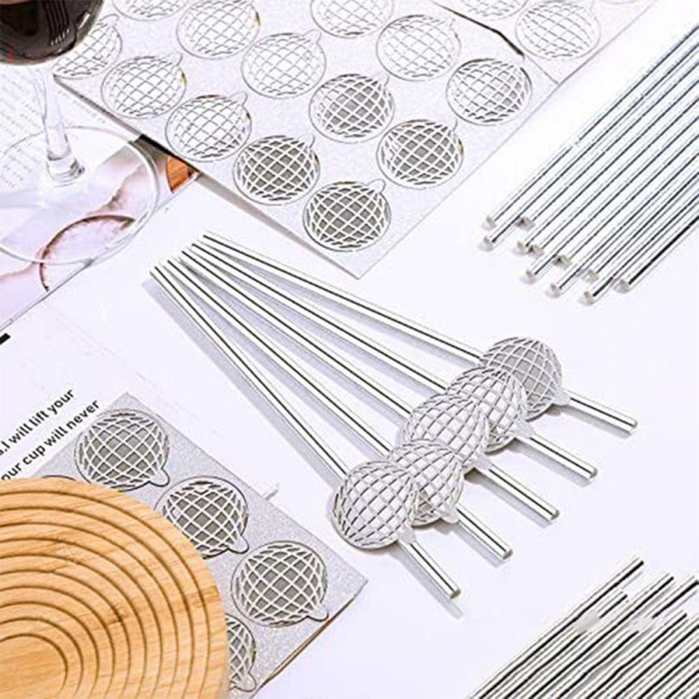 KUNHEV Set 20 Ống Hút Giấy 20cm Trang Trí Đồ Uống Lạnh Cho Quán Bar Tiệc Tùng