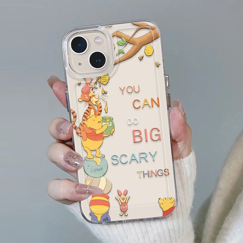 ✅Ốp Điện Thoại Trong Suốt Chống Sốc In Hình Gấu Pooh / Piglet Cho Iphone 12 / 78pxrxs 13 14Promax 11 FBS6