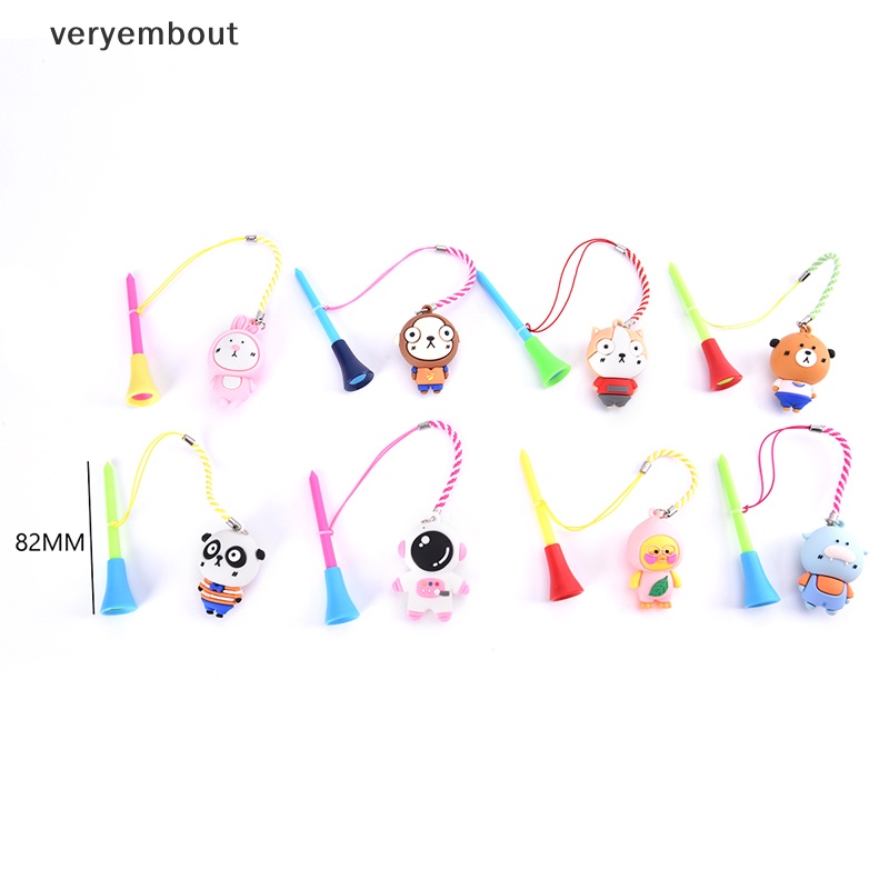 1 Phụ Kiện Giữ Bóng Golf Bằng Cao Su Họa Tiết Hoạt Hình Kèm Dây Chống Mất Tiện Dụng