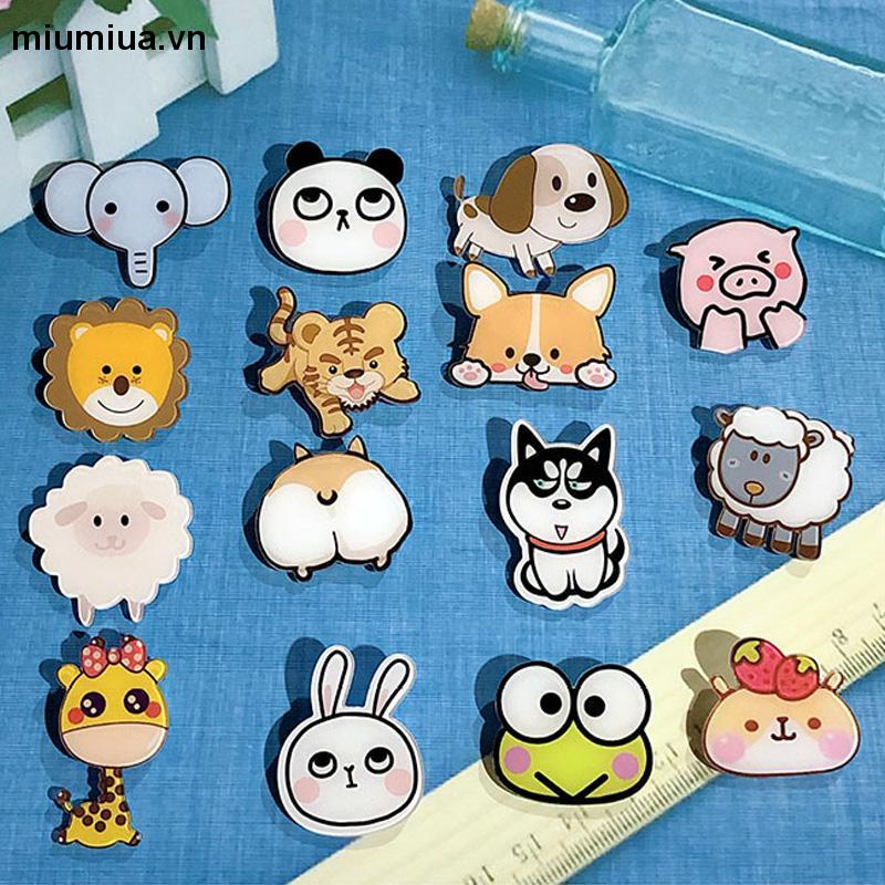 miumiuaHuy Hiệu Cài Áo, Huy Hiệu Cài Balo Anime Cute, Ghim Pin Cài Cặp Nhân Vật Hoạt Hình Thỏ Cún Con