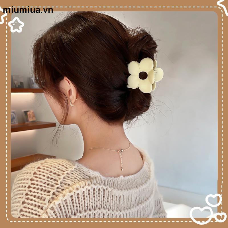 miumiuaKẹp Tóc Hình Hoa Nhiều Màu Sắc Phong Cách Hàn Quốc Thời Trang Cho Nữ