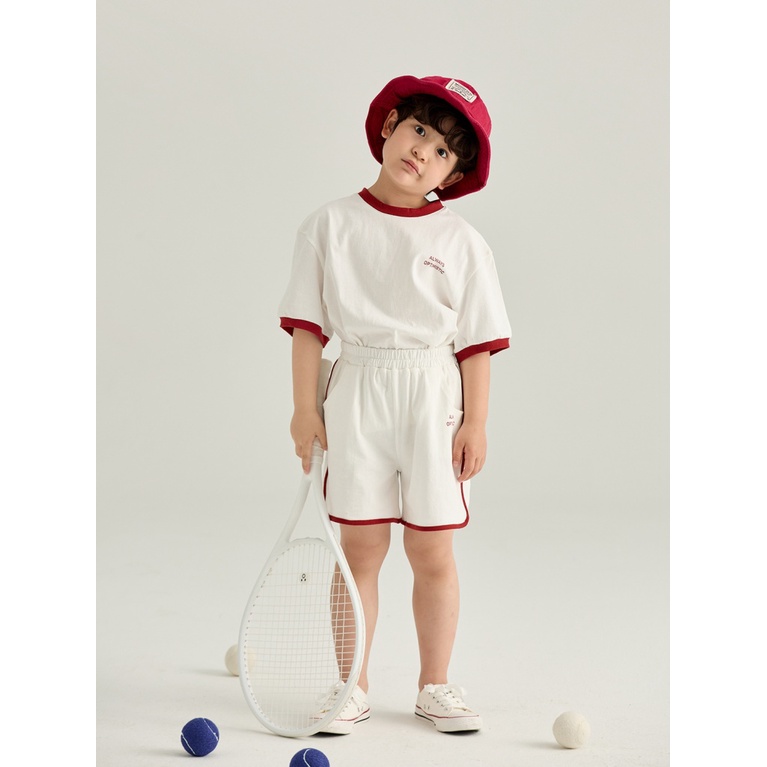 Bộ Đồ Thể Thao Áo Thun Tay Ngắn Phối Quần Short Raglan Dáng Rộng Thời Trang Mùa Hè Cho Bé Trai Và Gái