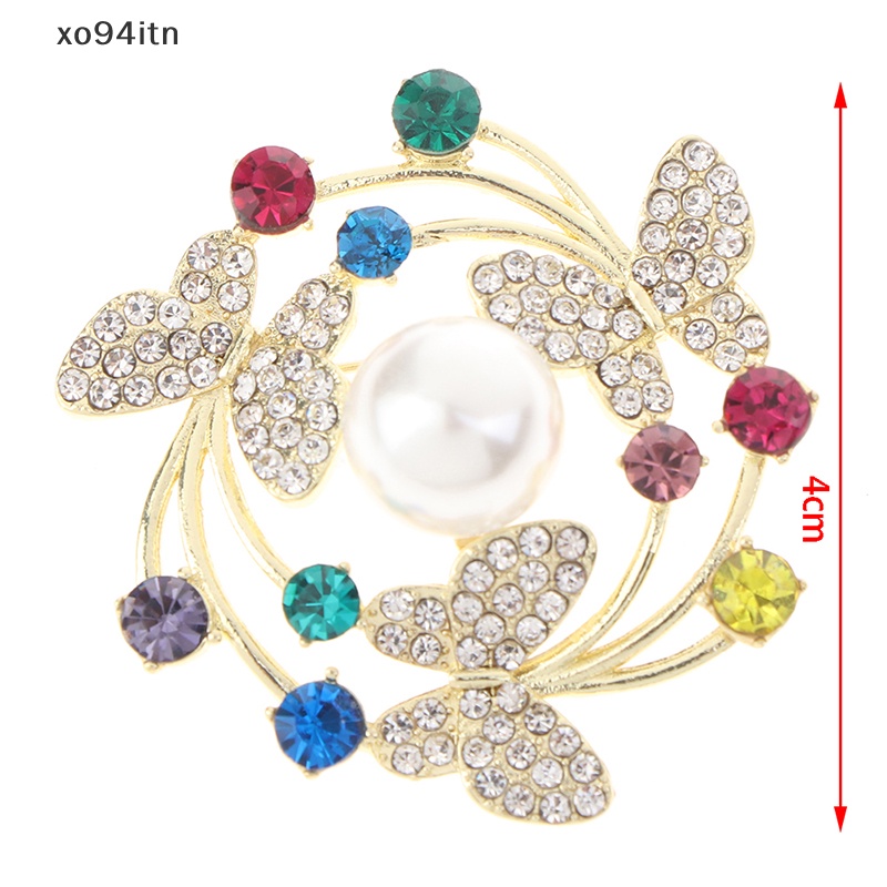 Ghim Cài Áo Hình Bướm Đính Ngọc Trai Nhân Tạo Thời Trang