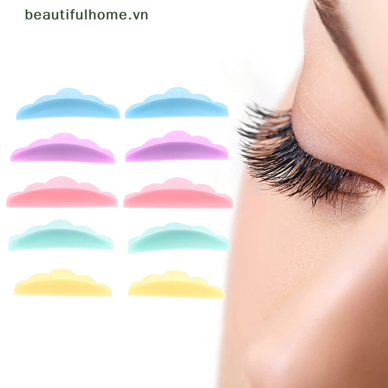 Set 5 Cặp Đệm Silicone Hỗ Trợ Uốn Cong Lông Mi Tiện Dụng