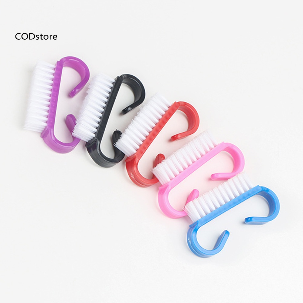 Cọ Nhựa KDC Hình Sừng Nhỏ Làm Sạch Bụi Cho Móng Tay