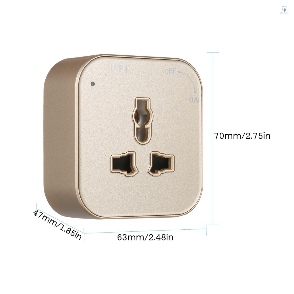 Ổ Cắm Điện Chuyển Đổi 3 Chấu Chuyên Dụng Cho Di Động