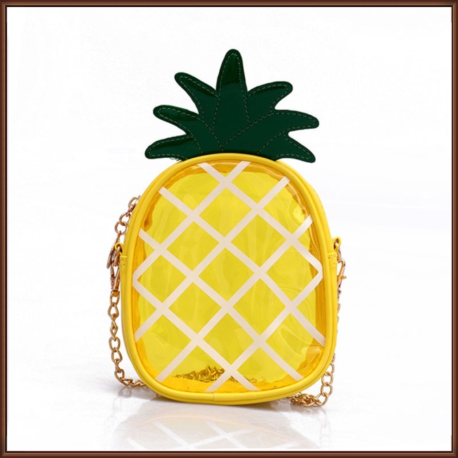Túi Đeo Vai Mini Trong Suốt Hình Quả Dứa Phối Dây Xích Thời Trang Mùa Hè Cho Nữ