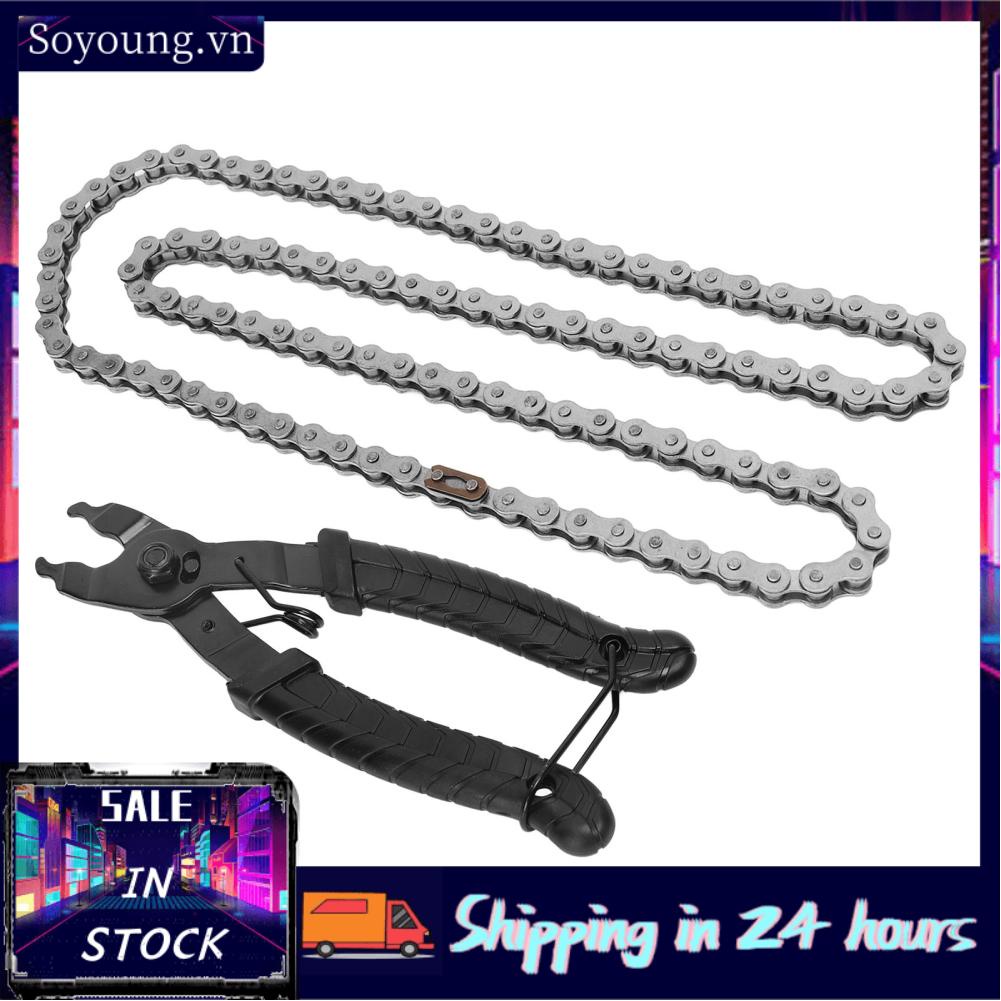 Soyoung Bike Link Chain Kit 415H 110L Bicycle Chain Steel Alloy Heavy Duty Stable Performance Wear Proof for Dirt Bike
