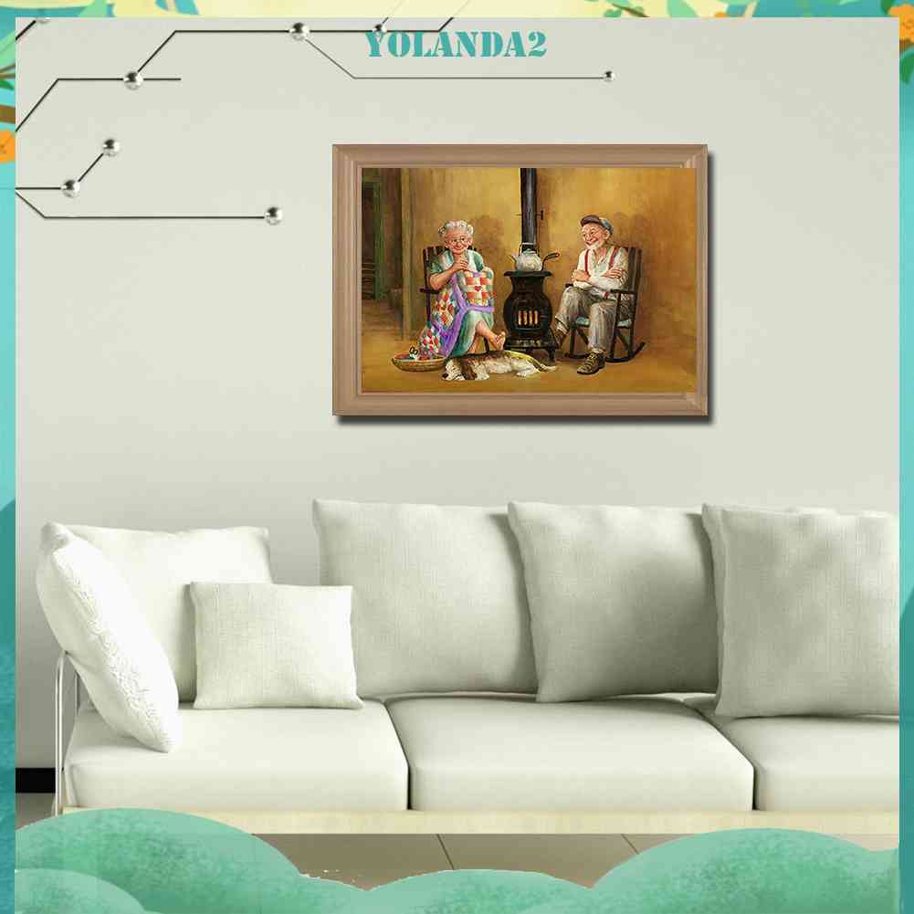 Tranh Đính Đá Kim Cương Toàn Bộ 5D DIY Hình Cặp Đôi Lãng Mạn Trang Trí Nhà Cửa