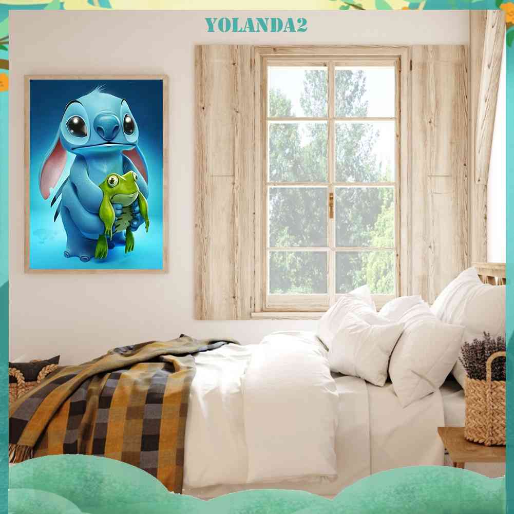 Tranh Đính Đá Kim Cương Toàn Bộ 5D DIY Hình Vẽ Ếch Nhỏ