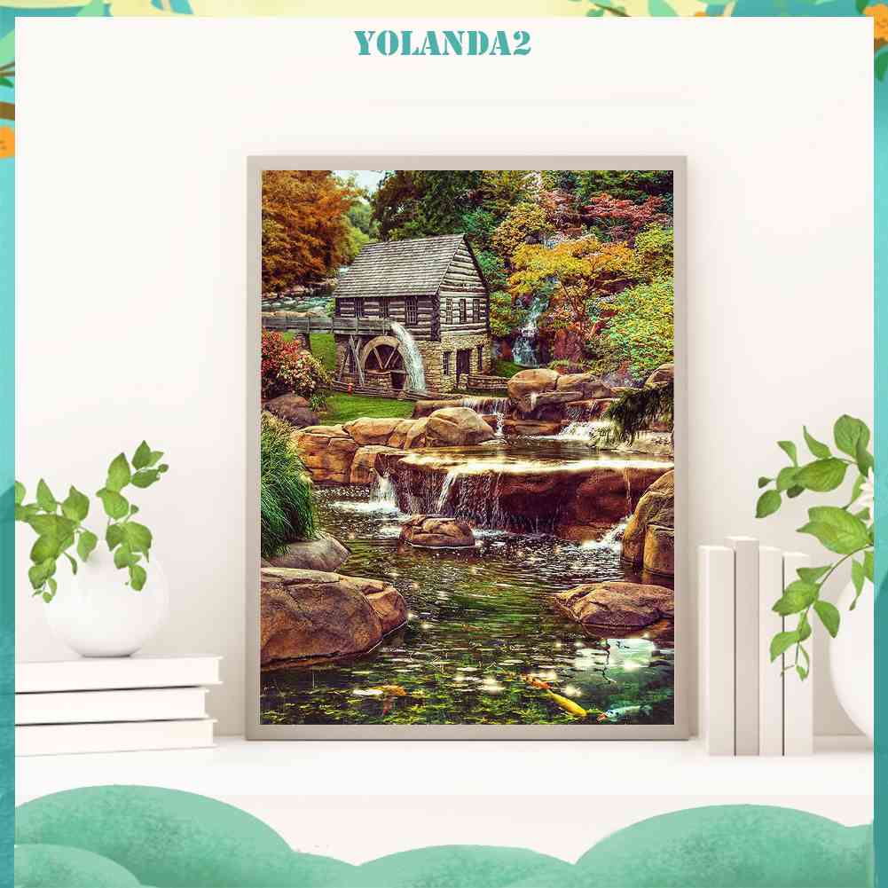 Tranh Đính Đá Kim Cương Toàn Bộ 5D DIY Hình Vẽ Phong Cảnh Trang Trí Nhà Cửa
